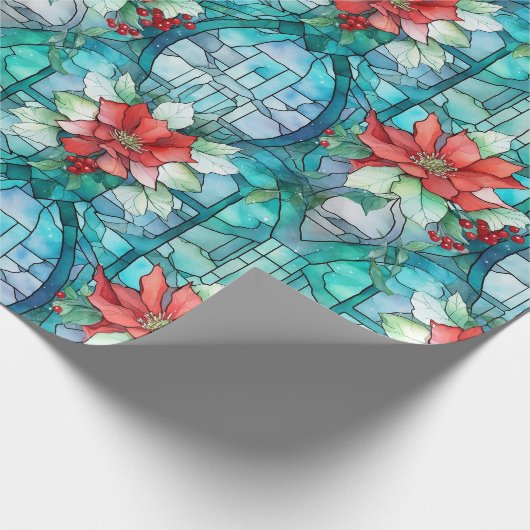 Papier Cadeau "Joyeux Noël !" vitrail (Coin)