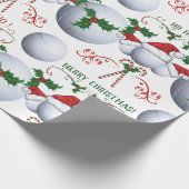 Papier Cadeau Joyeux Noël Volly Ball Père Noël (Coin)