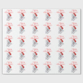 Papier Cadeau Joyeux Noël Westie (Plat)