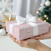 Papier Cadeau Joyeux Noël Whimsical Rose à main