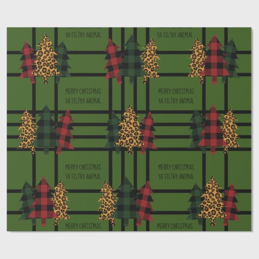 Papier Cadeau Joyeux Noël Ya Filthy Animal Wrapts Papier (Plat)