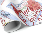 Papier Cadeau Joyeux Noël Y'all (Coin rond)