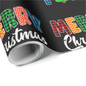 Papier Cadeau Joyeux Noël Y'all Drôle Noël PJ's Hommes Femmes (Coin rond)