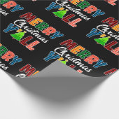 Papier Cadeau Joyeux Noël Y'all Drôle Noël PJ's Hommes Femmes (Coin)