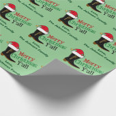 Papier Cadeau Joyeux Noël Yall Funny Cowboy Boot Custom (Coin)