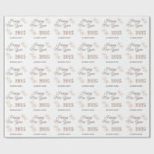 Papier Cadeau Joyeux Nouvel An 2025 Élégantes Écluses (Plat)