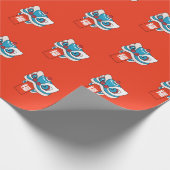 Papier Cadeau Joyeux Nouvel An Chinois - Danse Lion (Coin)