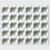 Papier Cadeau Joyeux oiseaux Vintages (Plat)