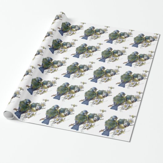 Papier Cadeau Joyeux oiseaux Vintages (Déroulé)