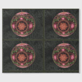 Papier Cadeau Joyeux ornement d'art fractal (Plat)