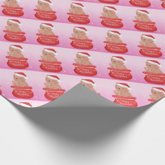 Papier Cadeau Joyeux Ours de Noël (Coin)