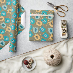 Papier Cadeau Joyeux Ours Kings