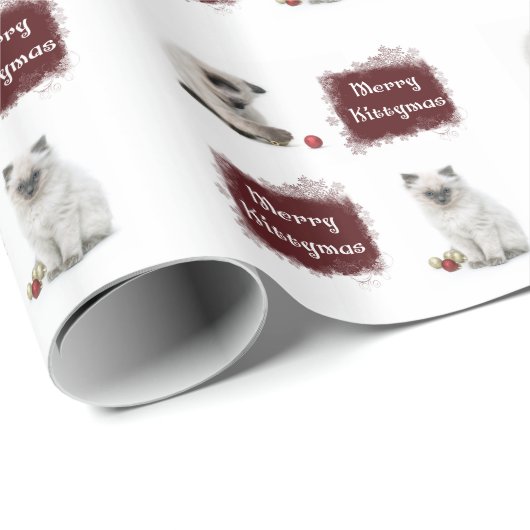 Papier Cadeau Joyeux papier d'emballage de Kittymas (Coin rond)