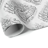 Papier Cadeau Joyeux papier d'emballage de Noël (Coin rond)