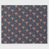 Papier Cadeau Joyeux papier d'emballage festif de cerf (Plat)