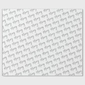 Papier Cadeau Joyeux - Papier d'emballage manuscrit (incliné) (Plat)