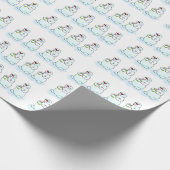 Papier Cadeau Joyeux papier d'enneigement de Noël (Coin)