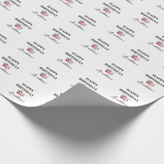 Papier Cadeau Joyeux papier d'enveloppement d'anniversaire (Coin)