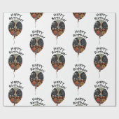 Papier Cadeau Joyeux papier d'enveloppement d'anniversaire (Plat)