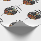 Papier Cadeau Joyeux papier d'enveloppement d'anniversaire (Coin)