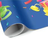 Papier Cadeau Joyeux papier d'enveloppement d'anniversaire (Coin rond)