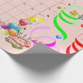 Papier Cadeau Joyeux papier d'enveloppement d'anniversaire Févri (Coin)