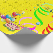 Papier Cadeau Joyeux papier d'enveloppement d'anniversaire Janvi (Coin)