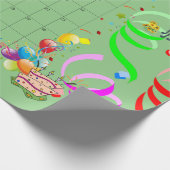 Papier Cadeau Joyeux papier d'enveloppement d'anniversaire juill (Coin)