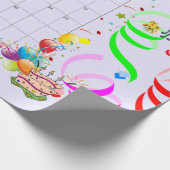 Papier Cadeau Joyeux papier d'enveloppement d'anniversaire juin (Coin)