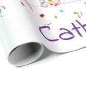 Papier Cadeau Joyeux papier d'enveloppement d'anniversaire mai 2 (Coin rond)