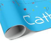 Papier Cadeau Joyeux papier d'enveloppement d'anniversaire novem (Coin rond)