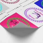 Papier Cadeau Joyeux papier d'enveloppement de gymnaste de Noël (Coin)