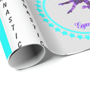 Papier Cadeau Joyeux papier d'enveloppement de gymnaste de Noël