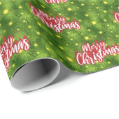 Papier Cadeau Joyeux papier d'enveloppement de Noël (Coin rond)