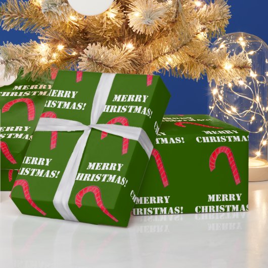 Papier Cadeau Joyeux papier d'enveloppement de Sucre de canne ro (Vacances)