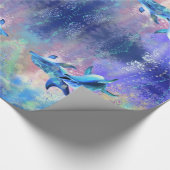 Papier Cadeau Joyeux papier enveloppant dauphin (Coin)