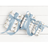 Papier Cadeau Joyeux pâques, lapin de Pâques marchant avec des o