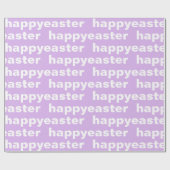 Papier Cadeau Joyeux Pâques Pâques violet et blanc (Plat)