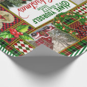 Papier Cadeau Joyeux Petit Camion Rouge De Noël (Coin)