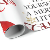 Papier Cadeau Joyeux petit cardinal de Noël (Coin rond)