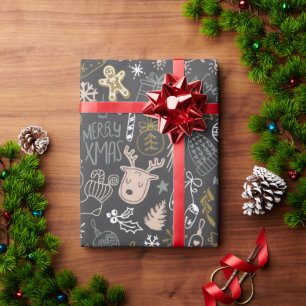 Papier Cadeau Joyeux petit Noël moderne