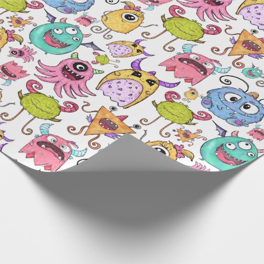 Papier Cadeau Joyeux petits monstres (Coin)