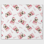 Papier Cadeau Joyeux Poches de Carlin de Noël| Présentations (Plat)