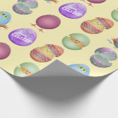 Papier Cadeau Joyeux poussins de Pâques (Coin)
