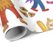 Papier Cadeau Joyeux Purim Kids En Costume (Coin rond)