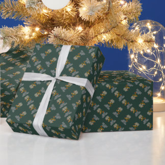 Papier Cadeau Joyeux rennes de Noël