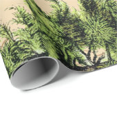 Papier Cadeau Joyeux rennes de Noël (Coin rond)