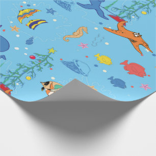 Papier Cadeau Joyeux requin de Noël