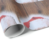 Papier Cadeau Joyeux réveillon de Noël, Casquette de Père Noël (Coin rond)