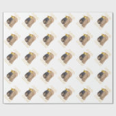 Papier Cadeau Joyeux roi Pekingese (Plat)